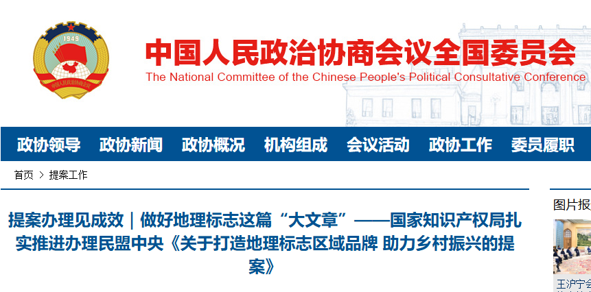 提案办理见成效｜做好地理标志这篇“大文章”——国家...